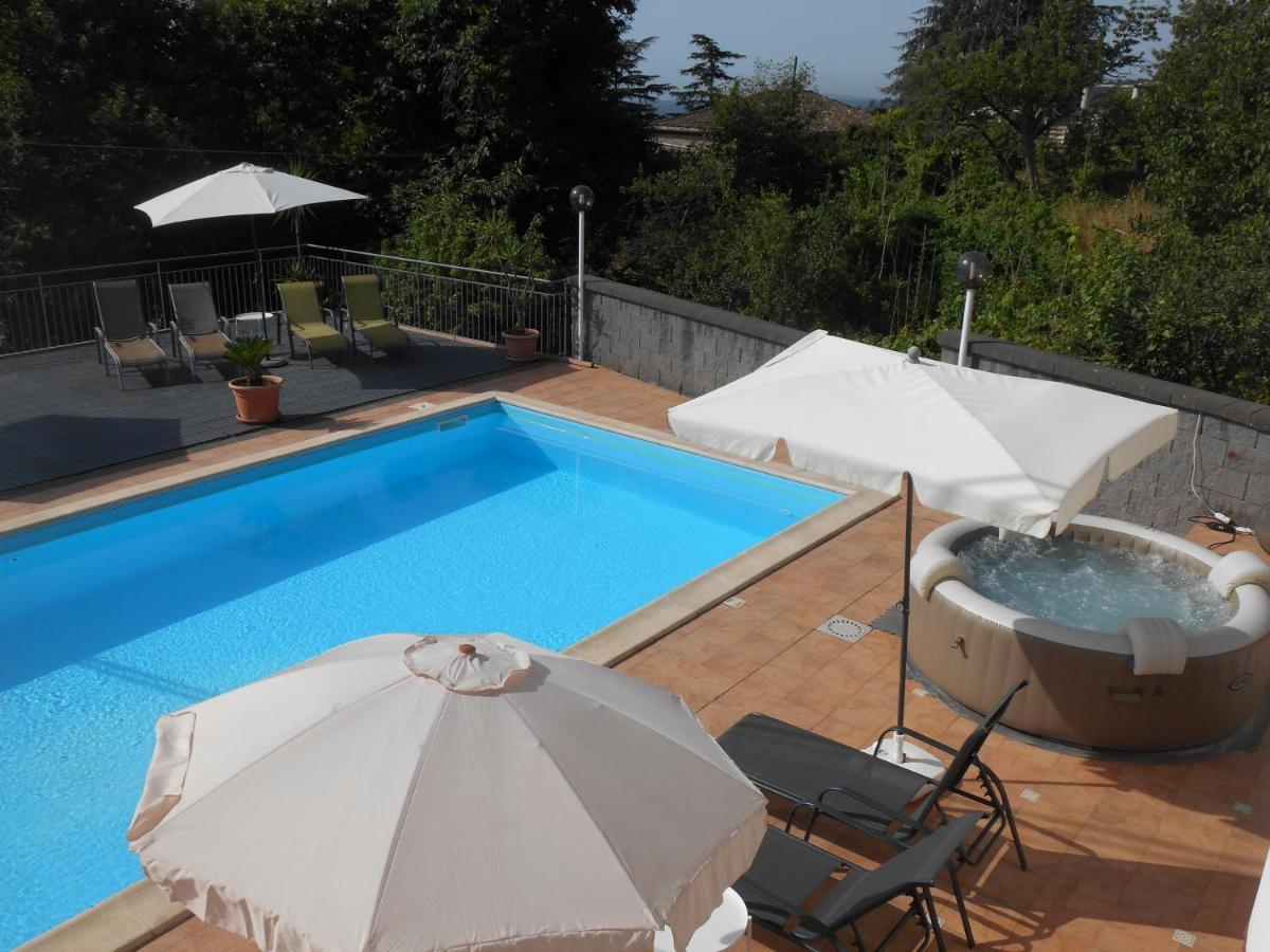 SantʼAlfio Al Villino Sunshine In Villa Con Piscina Ed Idromassaggio מראה חיצוני תמונה